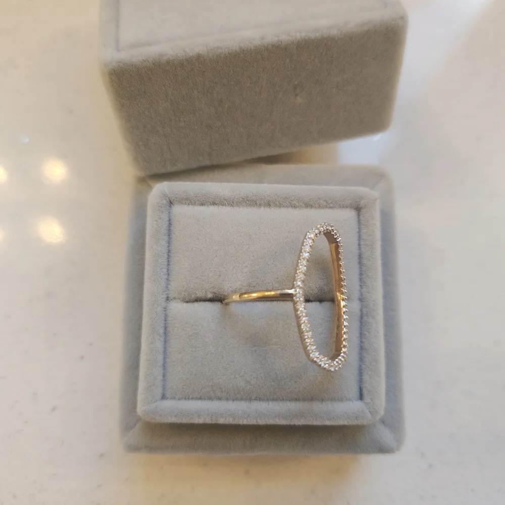 Kendra Scott Silver Oval Pave Ring - Picture 2 of 7
